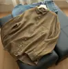 Camisa Feminina Fina de Linho Ramie 100%, Manga Longa, Gola, Caimento Solto, Cardigã Liso, Roupa Feminina Primavera/Verão, Tamanho Grande