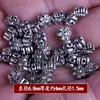 Plata Tibetana Accesorios DIY Colgante Cuentas Espaciadoras Wenwan Pulsera de Mano Cuentas Budistas Encanto de Flor Pequeña Accesorios de Plata Tibetana Joyería Hecha a Mano