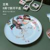 Jingdezhen Bainiao Chaofeng Porcelana de Hueso de Gama Alta Plato con Borde Dorado Plato Cerámico para el Hogar Plato Creativo para Bistec Plato para Postre