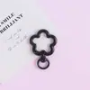 Llavero de aleación con cierre de resorte en forma de flor colorida Colgante de joyería DIY hecho a mano Anillo de salto abierto Accesorios Material de conexión