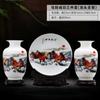 Jingdezhen, pequeño jarrón de cerámica, adornos florales para sala de estar, moderno y sencillo, decoraciones de flores secas para el hogar, botella de porcelana