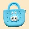 Bolsa de Silicona Transfronteriza con Agujeros Bolsa de Playa para Caminar Tote Bag DIY Se Puede Decorar Bolsos de Mano de Silicona de Dibujos Animados para Niños