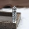 Colgante de caja Gawu artesanal retro de plata con diseño de rey ciervo dorado, paquete abrible al por mayor, collar sánscrito de plata para hombre.