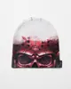 Gorro de punto cálido retro con estampado de grafiti estilo callejero americano INS transfronterizo, un sombrero moderno y versátil