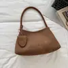 Bolsa de ombro/axila lisa com padrão trançado para o dia a dia, novo modelo outono 2026, alto valor estético, sensação relaxada, bolsa de mão de nicho, moderna