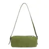 Bolso Transfronterizo de Gamuza Color Sólido para Mujer 2026 Nuevo Otoño e Invierno Retro Versátil Bolso Cruzado Bolso de Hombro Único Bolso Cilíndrico