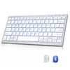 Teclado Jomaa 2.4g Sem Fio Bluetooth Modo Duplo Desktop Notebook Escritório Silencioso Retroiluminado Atacado Sem Fio Bluetooth