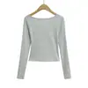 Camiseta Ajustada de Encaje Retorcido con Cordones, Estilo Falso Dos Piezas, para Mujer, Estilo Otoño 2026, Estilo Coreano, Diseño Hot Girl, Top Adelgazante