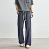 2026 Jeans Nuevos para Hombre de Corte Curvo en Mezclilla Cruda, Marca de Moda, Pantalones Geniales Estilo Americano, Pantalones Casuales, Pantalones de Pierna Ancha para Hombre