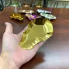 Soporte para Platos de Ostras de Acero Inoxidable 304 Espátula de Cocina Cuchara Bandeja Creativa Mariposa Dorada Plato para Condimentos Plato para Salsa de Soja Plato para Ostras