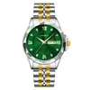Reloj de Pulsera para Hombre de Moda Transfronteriza de Comercio Exterior, Luminoso, Resistente al Agua, Doble Calendario, Correa de Acero Inoxidable, Reloj de Cuarzo, Reloj de Pulsera para Hombre