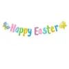 Decoraciones de Fiesta de Pascua de Amazon Suministros Decoración de Carnaval de Conejo Bandera Banner Parche de Huevo de Conejo
