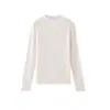 26 Nuevo para Otoño/Invierno Lana Fina 48 count 2 cabos 18 puntos hilado en isla sin costuras cuello semi-alto manga larga camiseta base, lavable a máquina