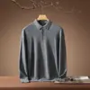 Baicai Rong Colección Otoño/Invierno 2026: Camisa de Lana Pura, Antibacteriana, Estilo para el Trabajo, Cuello Camisero, Color Sólido, Cálida, Casual de Negocios, Manga Larga