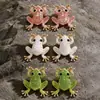 Pendientes de Rana Animales de Aleación con Pedrería Perla de Imitación Personalizados de Moda Transfronterizos para Mujer Pendientes Exquisitos de Moda para Mujer