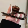 Presilha de Cabelo Retro Estampa Leopardo de Alta Qualidade para Mulheres 2024 Nova Presilha Grande Elegante Tubarão para a Parte de Trás da Cabeça Presilha de Cabelo Acessório de Cabelo