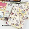 Cuaderno de Cuero Miffy Conejo Pan con Graffiti Páginas Lindas y Coloridas Dibujos Animados Diario Impreso de Alto Valor para Estudiantes