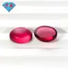 Huagang Gems Huevo 5 # Rojo Rosa Vidrio Piedras Sueltas Al Por Mayor, Ovalados Planos Lisos Rhinestones Sintéticos Curvos.