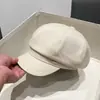 Estilo Coreano Ins Etiqueta Pequeña Retro Británico Sombrero Octagonal para Mujer Otoño Invierno Celebridad de Internet Casual Versátil Moda Gorra de Pliegues Tendencia