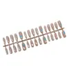 Uñas Postizas Color Melocotón Claro Estrella Oval Mediano Dulce y Frescas Cuentas de Cristal Ojo de Gato Estilo Chica Energética Deseo Puro Manicura