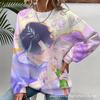 Grupo Cazador de Brujas K-Pop Patrón 3D Impresión Transfronterizo Nuevo Suéter Casual para Mujer Cuello Redondo Sudadera Venta Directa de Fábrica