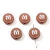 Acrílico Pintado Frente e Verso com Gotejamento de Tinta M&M Biscoito Pulseira Colar DIY Feito à Mão Acessórios de Joias com Contas