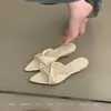Chinelos Femininos de Verão com Salto Anabela e Bico Fino 2026 Novos Sandálias Estilo Francês Brisa Noturna para Vestidos, Sandálias Deslumbrantes de Salto Alto Estilo Fada
