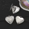 Marco de Fotos Espejo de Acero Inoxidable 316 con Forma de Corazón Joyería DIY Llavero de Corazón Colgante Puede Contener Fotos Caja de Fotos para Pareja