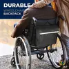 Bolsa para Reposabrazos de Silla de Ruedas Eléctrica, Bolsa de Almacenamiento Colgante Ajustable, Bolsillo Lateral Multifuncional para Documentos de Oficina, Almacenamiento Trasero para Silla de Ruedas