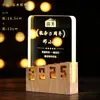 Trofeo de Cristal Personalizado con Función de Iluminación, Madera Maciza de Alta Gama, Diseño Creativo para Maestros, Placa de Premiación para Reunión Anual de Empresa, Conmemoración de Jubilación