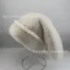 Gorro de felpa holgado para mujer, calidez para otoño e invierno, efecto adelgazante del rostro, sombrero versátil, gorro holgado