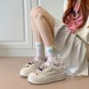 2024 zapatos blancos pequeños para niños, otoño, nuevos zapatos coreanos para estudiantes femeninas, zapatos deportivos de ocio para todo tipo de calzado, zapatos de calle K189
