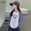 Camada BaseYOJIA para Meninas Primavera Outono 2026 Nova Camiseta Estilosa Estilo Coreano Manga Longa Menininha Roupas de Outono Infantil Top