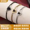 Pulsera de Acero Inoxidable con Proyección de Amor para Parejas, Superventas Transfronteriza, Gráficos a Color de Micrograbado de Alta Gama, Regalo Personalizado para el Día de San Valentín