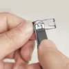 Cortador de unhas anti-respingo aquecido conjunto de 4 peças limpador de ouvido ferramenta portátil doméstica tesoura de manicure para homens e mulheres cortador de unhas