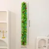 Nuevos Adornos de Árbol de Navidad Verdes Inclinados Diseño de Escena Navideña Serie Grinch Guirnalda Decoraciones de Ratán