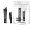 Cortauñas Antisalpicaduras Personalizado, Cortauñas Grande de Acero al Carbono, Tijeras para Uñas de Manicura con Lima, Tamaño Pequeño, Cromado Negro por Electroforesis