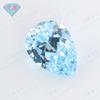 Huagang Gem Pêra Em Forma de Luz Aquamarine Zircônio Pedra Nua Atacado Gota Forma Imitação Topázio Safira Pingente Acessórios
