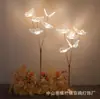 Acrílico de casamento 5 cabeças Luminoso Escovado Borboleta Estrada Chumbo Decoração de Palco Banquete Sala de Estar Layout de Cena Adereços