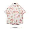 Camisa Hawaiana de Manga Corta Camisa de Manga Corta para Hombre Verano Nuevo Playa Camisa Floral Ropa de Pareja Camisa Holgada