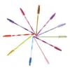 50 peças/pacote pincel para máscara de cílios haste bicolor descartável nylon haste colorida para cílios pincel de máscara de cílios pincel aplicador de máscara