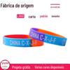 Pulseira de silicone segmentada colorida feita sob medida, côncavo, gravado, colorido, logotipo esportivo impresso, pulseira de silicone