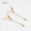 Cadena extendida de oro de 14 quilates, colgante de cuentas, hecho a mano, material de bricolaje, pulsera, collar, bobina, cadena de cola ajustable, accesorios