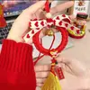 Deus da Riqueza Feito à Mão DIY Vassoura Dourada Pendente de Carro Ornamento Feito por Si Mesmo Presente para Pai Namorado Materiais de Tecelagem