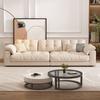 Sofá moderno simple estilo crema nube antiarañazos para gatos sala de estar apartamento pequeño sofá de franela oreja de elefante de cuatro plazas