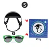 Nuevo juego de casco para mascotas transfronterizo, gafas de sol para gatos y perros, gafas decorativas, gafas para fotos de ciclismo al aire libre, accesorios