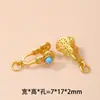 Broche de Cierre para Colgante Dorado de Larga Duración, Hebilla de Seguridad, Cierre para Collar Hecho a Mano DIY, Forma de Corazón, Festival Chino, En Stock