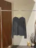 HOO Ropa de Otoño para Mujer Diseño Francés de Dobladillo Alto de Gama Lentejuelas Ligera Simple Versátil Camiseta de Manga Larga TB4205