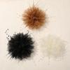 Puro deseo por el viento alto sentido borla de pelo de avestruz flor de malla flor de red DIY horquilla hecha a mano accesorios para el cabello accesorios para la ropa al por mayor