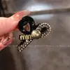 Chegada Nova 2025 Presilha Pequena de Garra com Laço de Diamante Acessório de Cabelo Celebridade Cyber Versátil Prendedor de Meio Rabo Feminino Luxo Leve Presilha Lateral para Franja